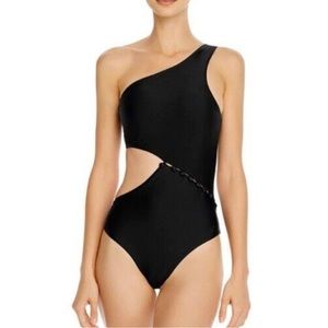 Red Carter Cut-out Bathing Suit